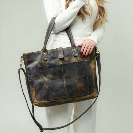 leather tote bag