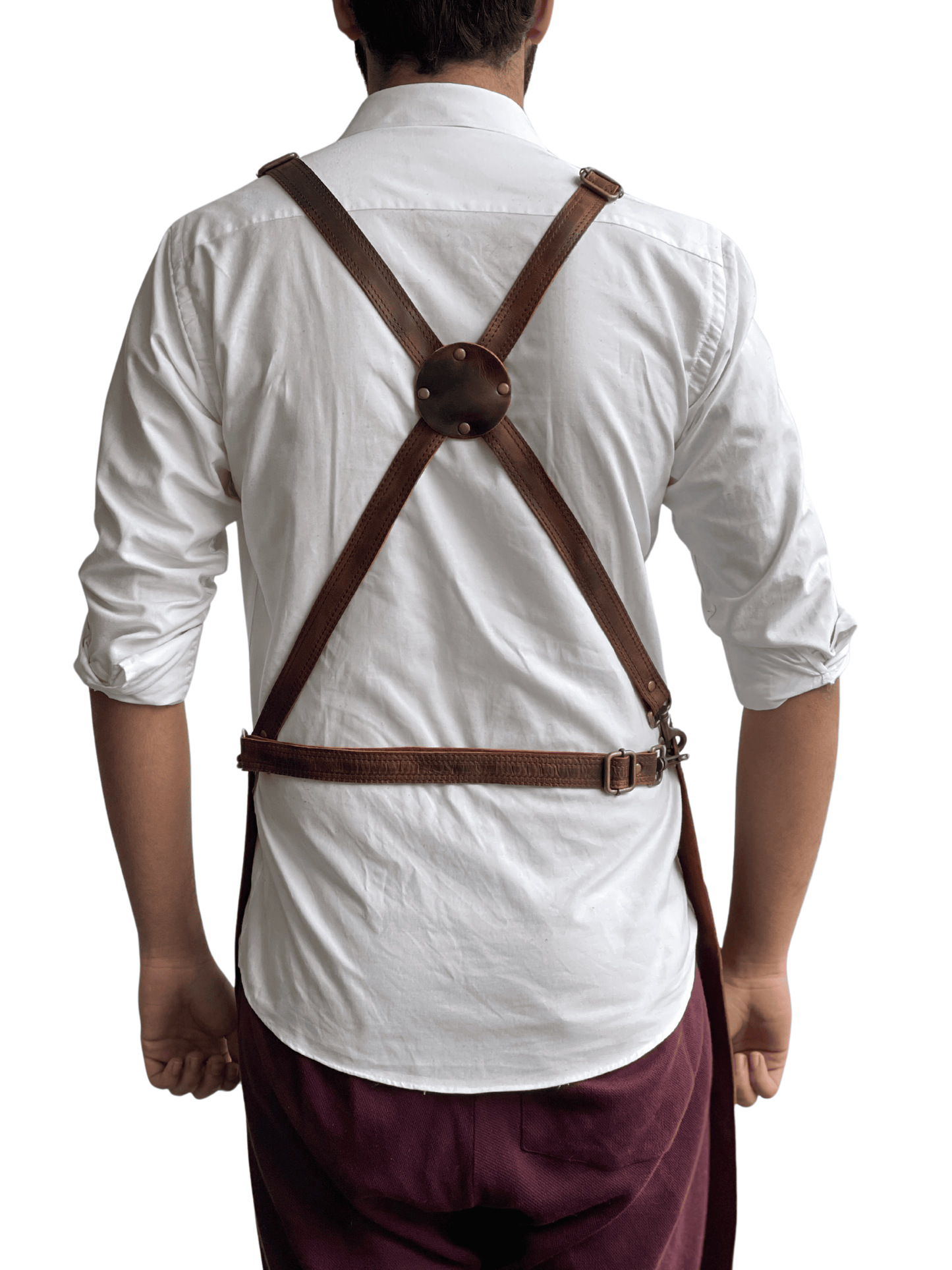 Leather Apron for Welding with 12 Tool Pockets Heat & Flame Resistant Heavy Duty Tool Apron