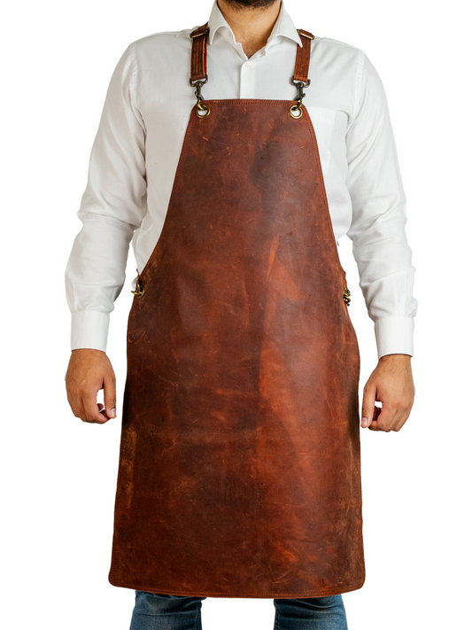 cooking apron leather