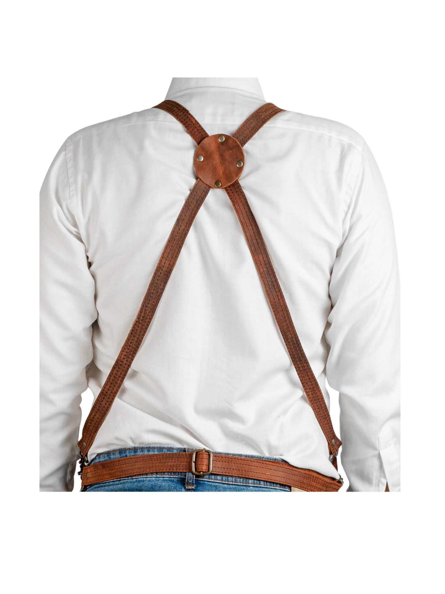 Cooking Apron Leather With No pockets - Woodworking Apron - BBQ Apron