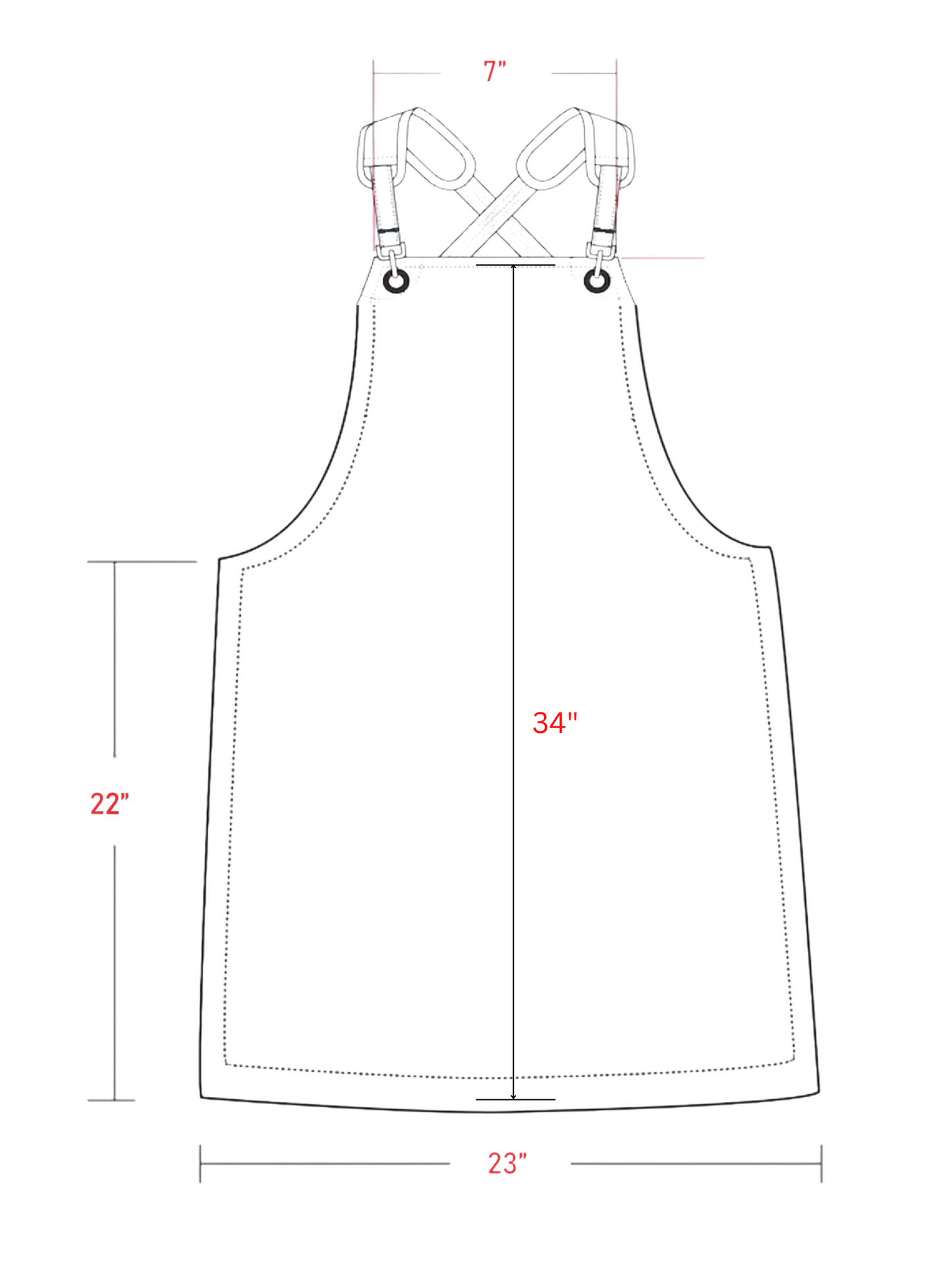 Cooking Apron Leather With No pockets - Woodworking Apron - BBQ Apron